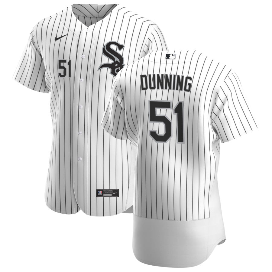 Chicago White Sox #51 Dane Dunning Men Nike White Home 2020 Authentic Player MLB Jersey